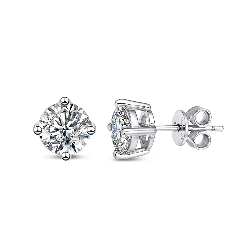 The Moissanite Diamond Stud Earrings