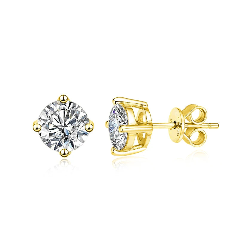 The Moissanite Diamond Stud Earrings