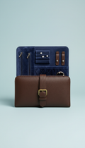 Leather and Velvet Jewelry Roll